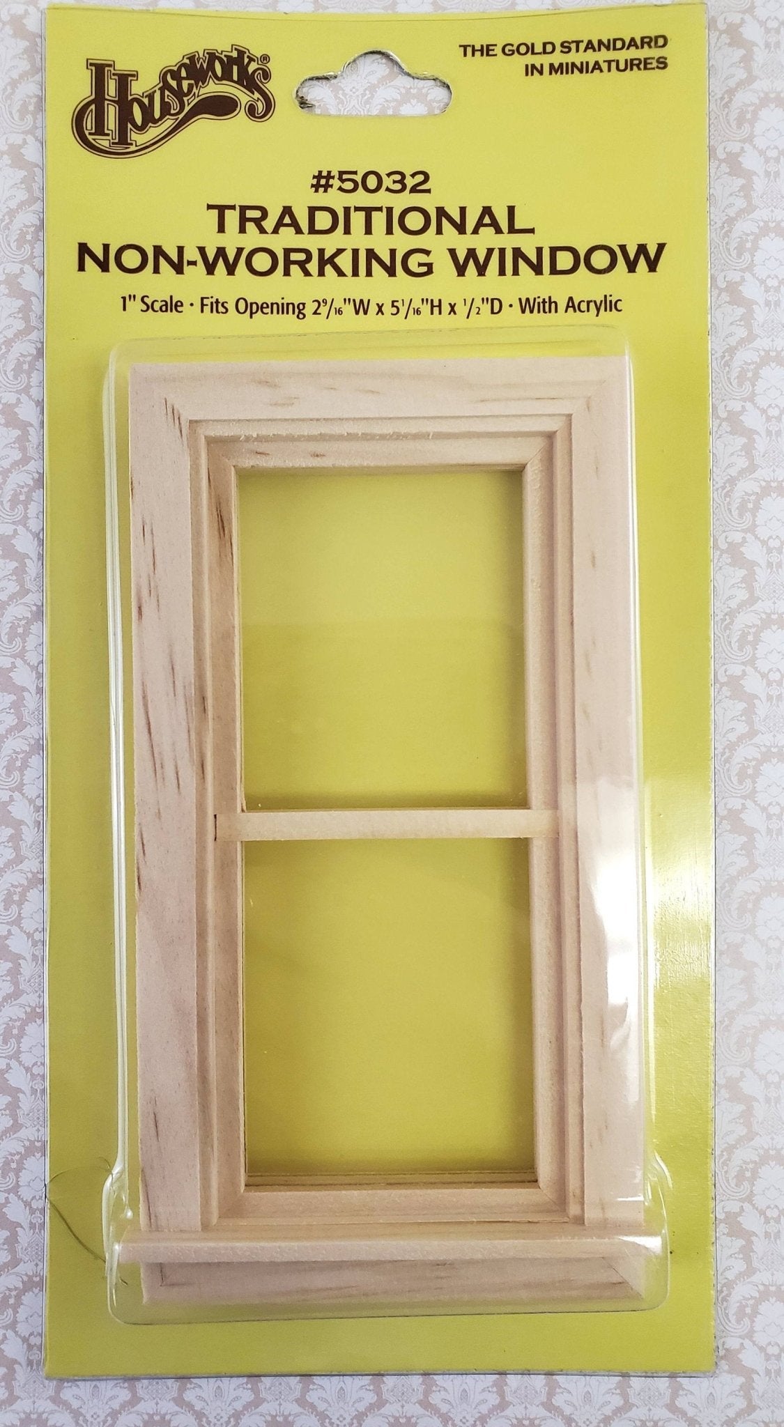 Dollhouse Miniature Window Traditional Non Working 1:12 Scale Houseworks 5032 - Miniature Crush