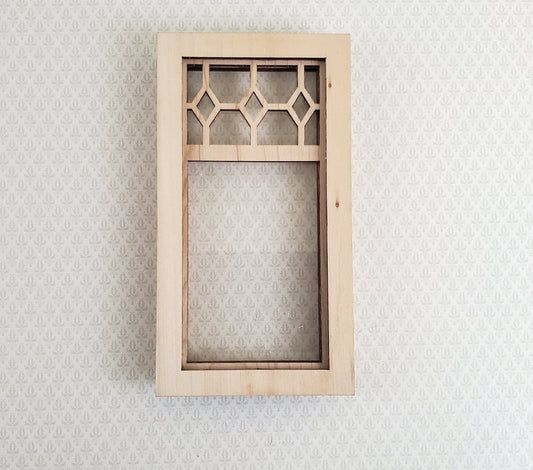 Dollhouse Miniature Window Victorian Style Diamond Top 1:12 Scale Alessio 2186 - Miniature Crush