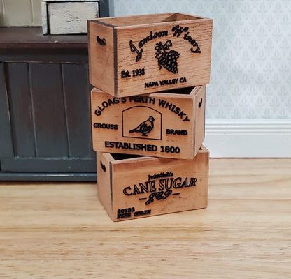 Dollhouse Miniature Wine Crate Jamison Winery Napa Valley Vintage Style 1:12 Scale Handmade - Miniature Crush