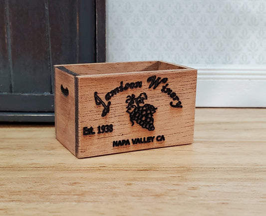 Dollhouse Miniature Wine Crate Jamison Winery Napa Valley Vintage Style 1:12 Scale Handmade - Miniature Crush