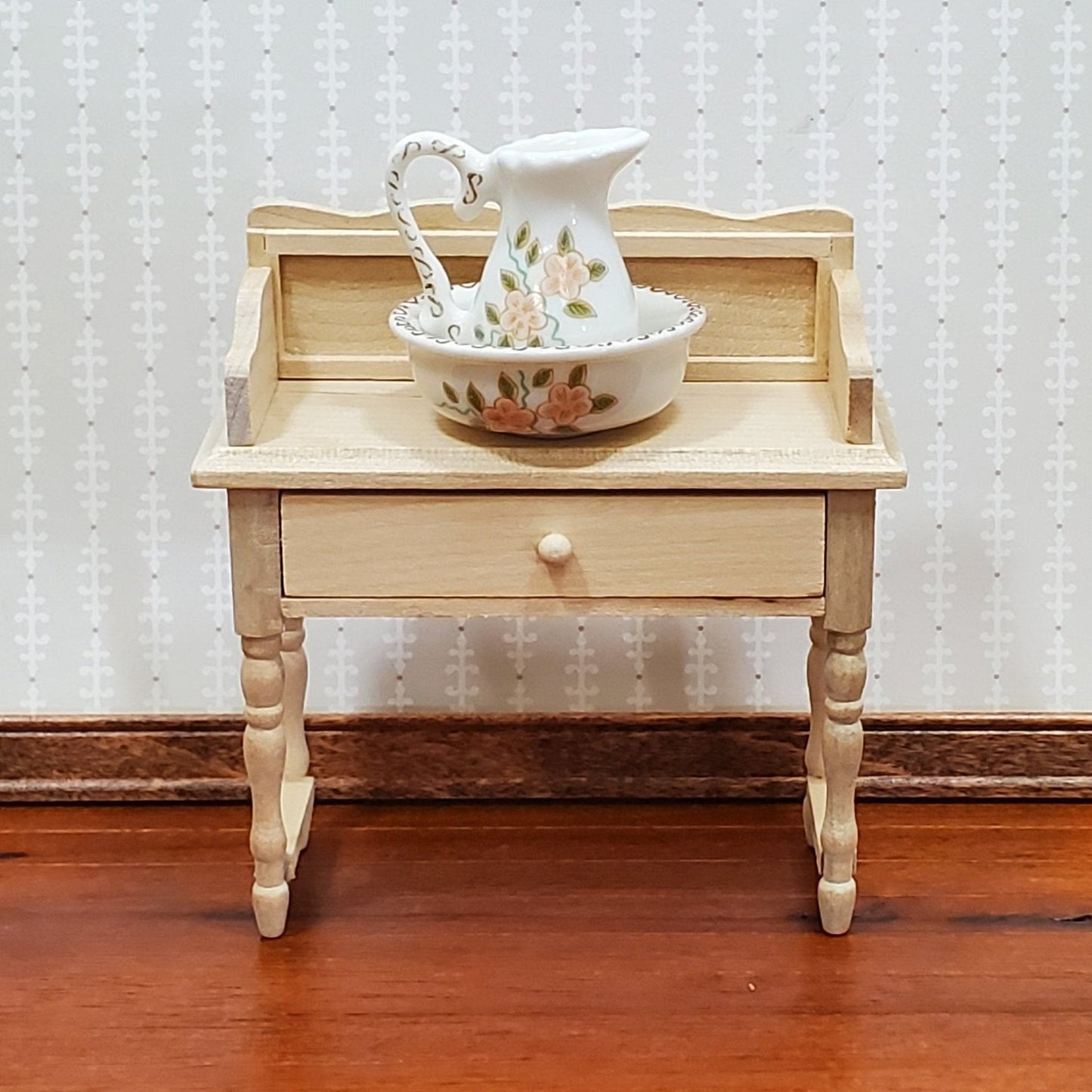 Dollhouse Miniature Writing Desk or Dressing Table with Drawer 1:12 Scale Furniture Unfinished - Miniature Crush