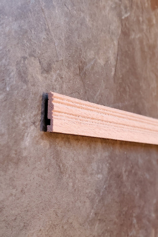 Dollhouse Miniatures Baseboard Trim or Molding with Wire Channel 1/2" wide x 18" 1:12 Scale - Miniature Crush