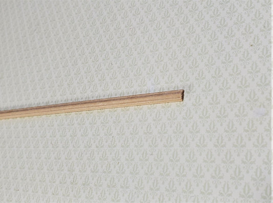 Dollhouse Miniatures Chair Rail or Trim Molding 3/16" wide x 14" long 1:12 Scale - Miniature Crush