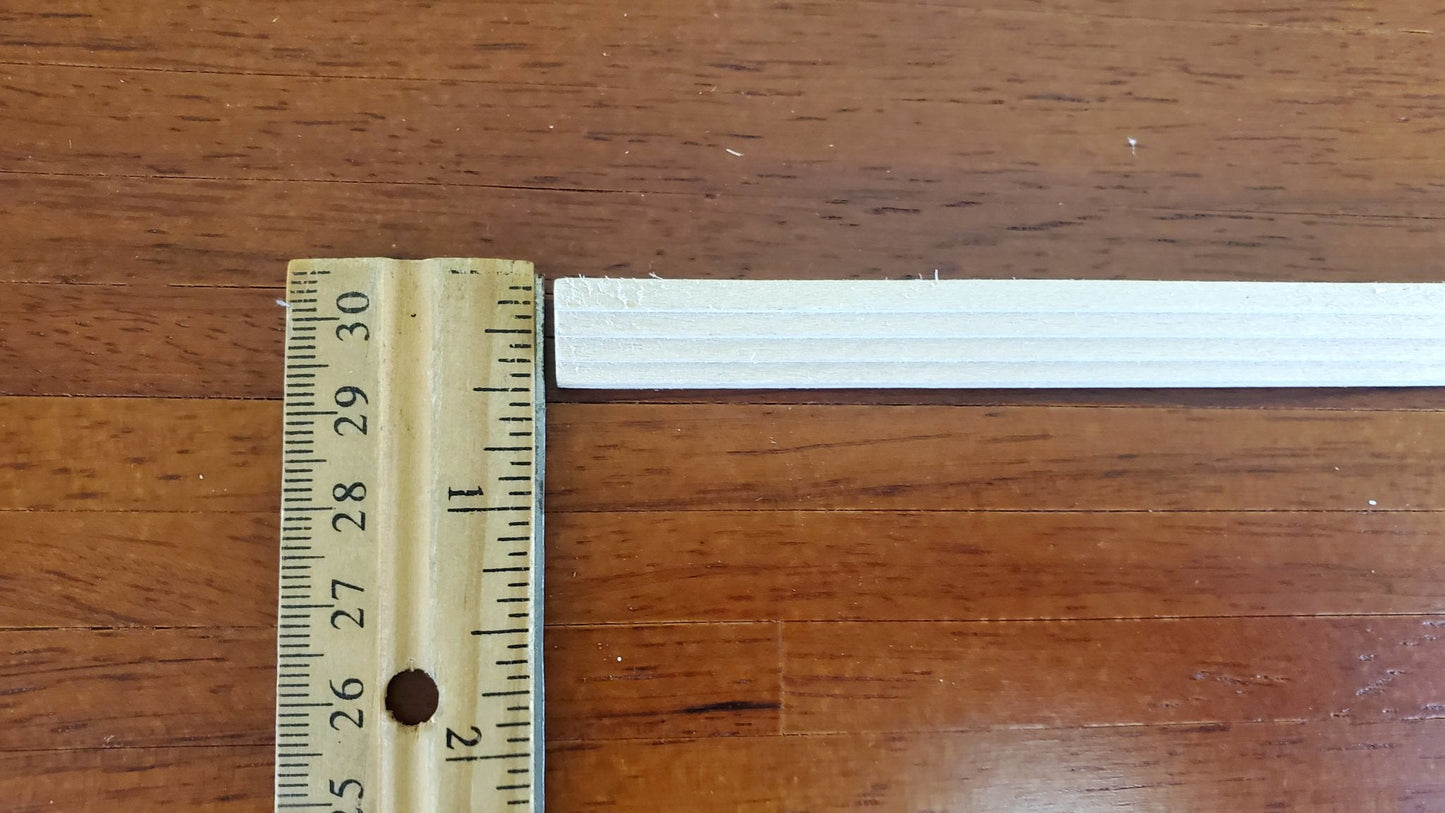 Dollhouse Miniatures Crown Molding Trim Cornice 3/8" wide x 18" long 1:12 Scale - Miniature Crush