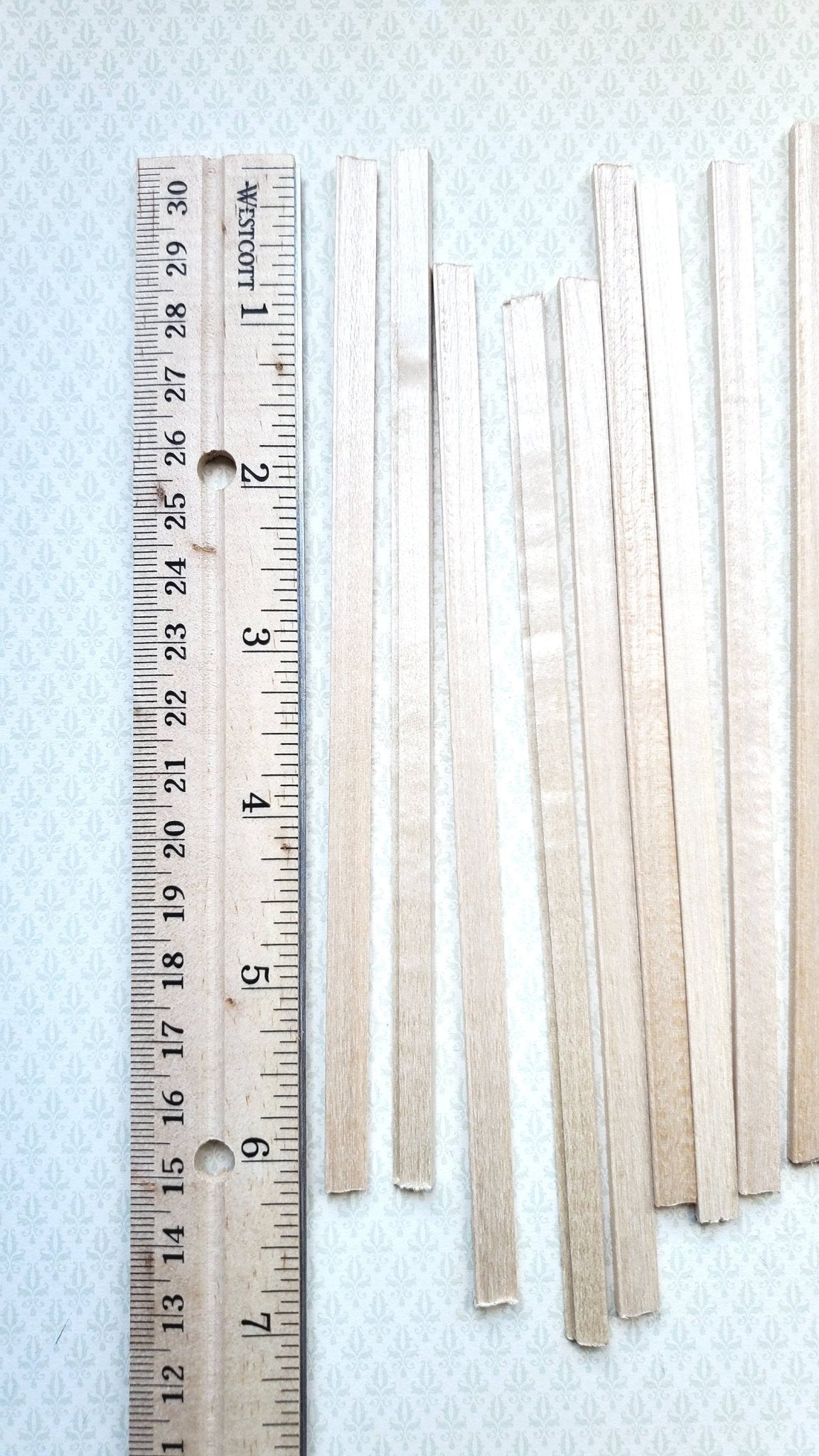 Dollhouse Miniatures Picture Frame Trim 6" Pieces x12 or Chair Rail Molding 1:12 Scale Building - Miniature Crush