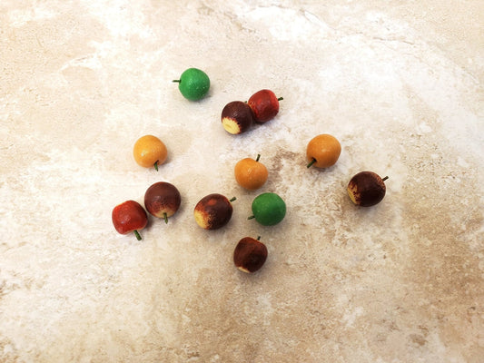 Dollhouse Mixed Apples Set of 12 1:12 Scale Miniature Kitchen Food - Miniature Crush