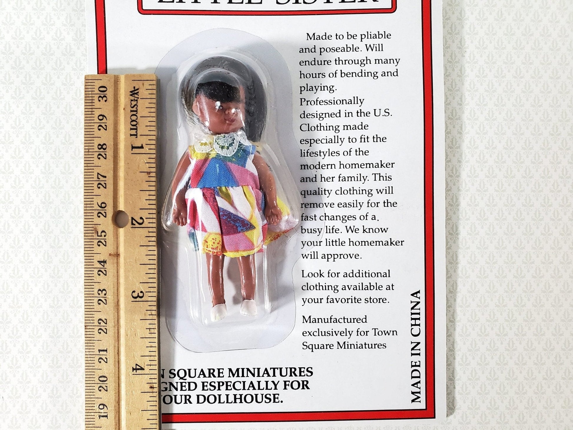 Dollhouse Modern Girl Doll Black Brown Sister Daughter 1:12 Scale Miniature Family - Miniature Crush