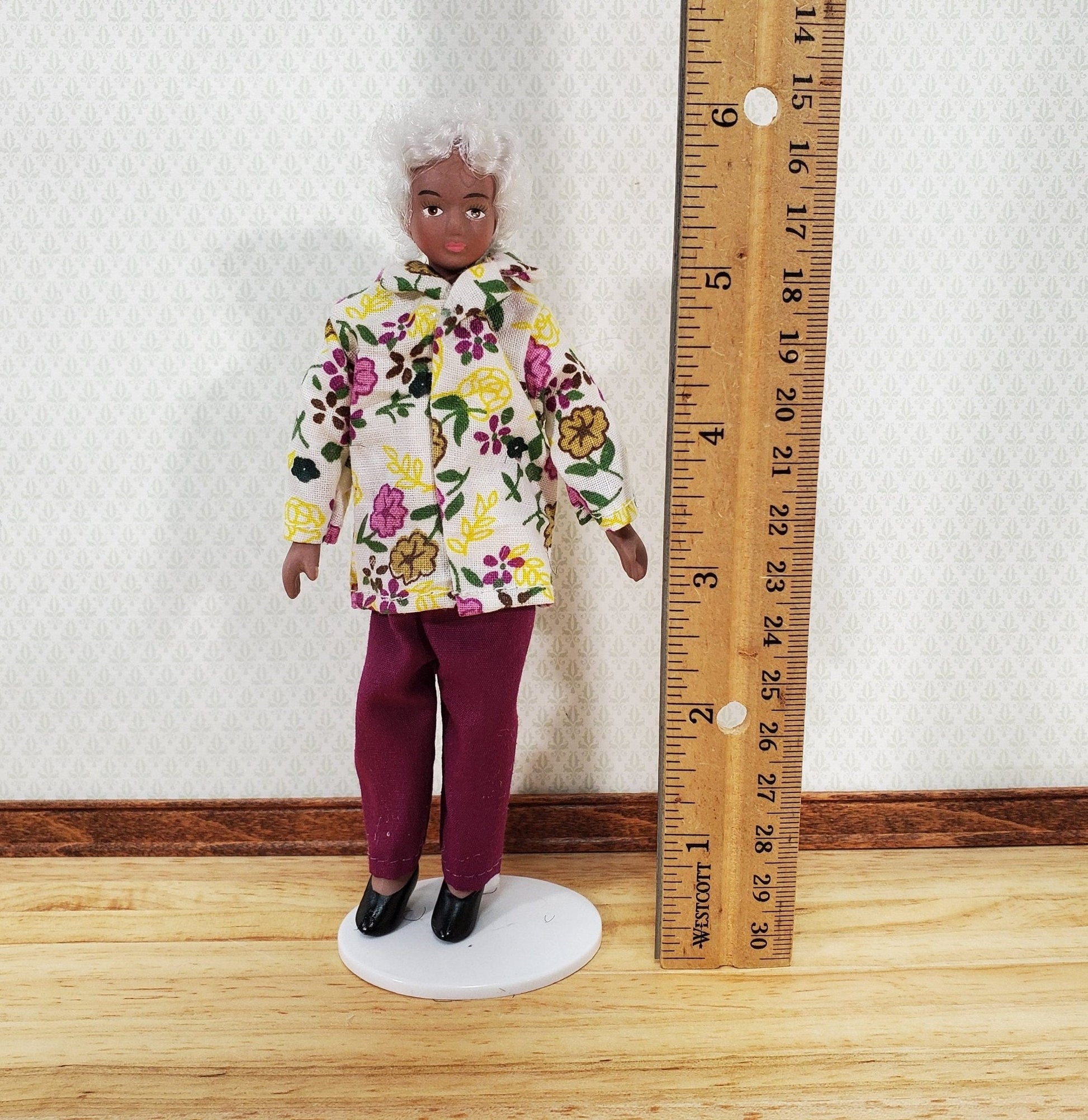Dollhouse Modern Grandma Black Brown Doll Grandmother Female