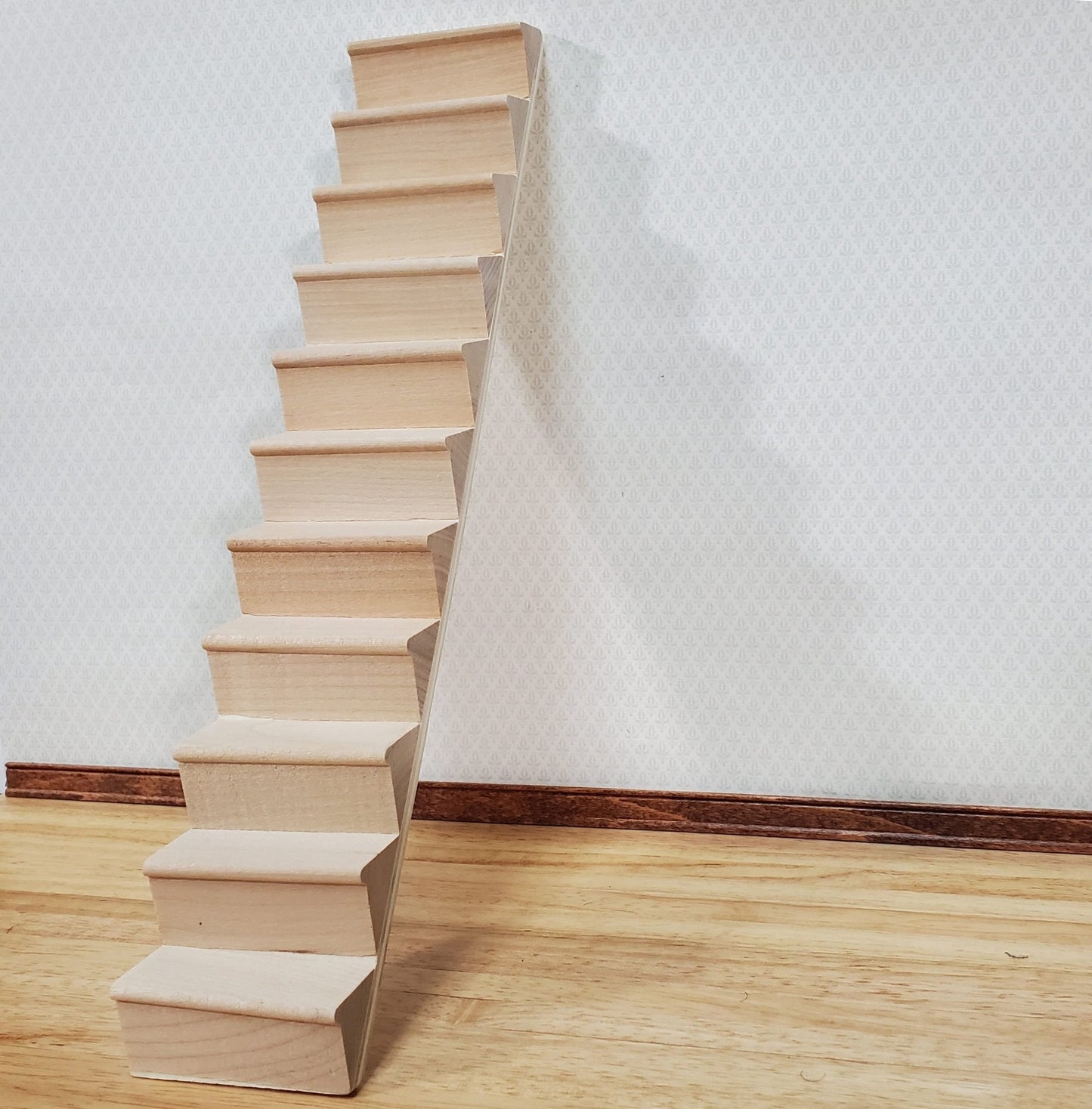 Dollhouse Narrow Stairs Stairway Up to 9.5" ceilings 1:12 Scale Miniature - Miniature Crush