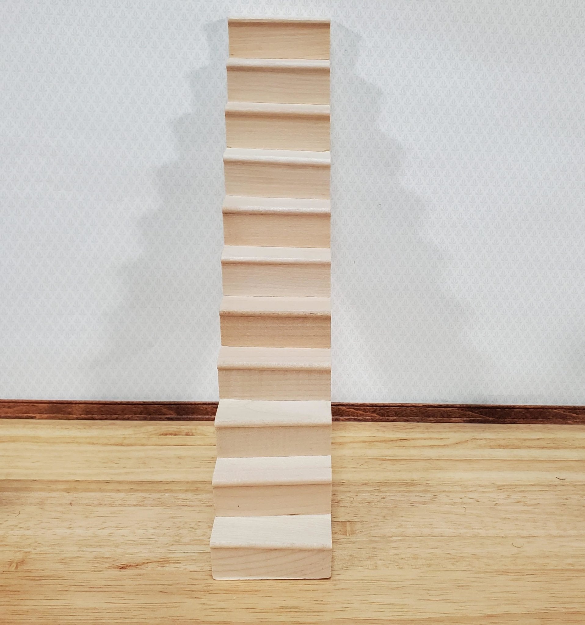 Dollhouse Narrow Stairs Stairway Up to 9.5" ceilings 1:12 Scale Miniature - Miniature Crush