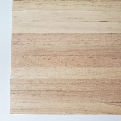 Dollhouse Natural Wood Flooring Wide Planks Peel & Stick 18" x 12" Miniatures - Miniature Crush