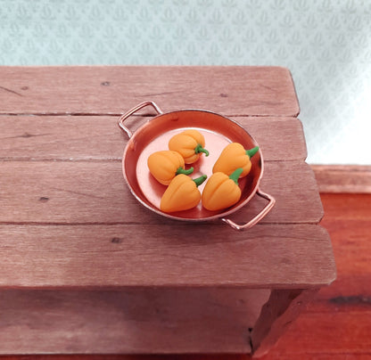 Dollhouse Orange Bell Peppers Small Set of 5 1:12 Scale Miniature Kitchen Food - Miniature Crush