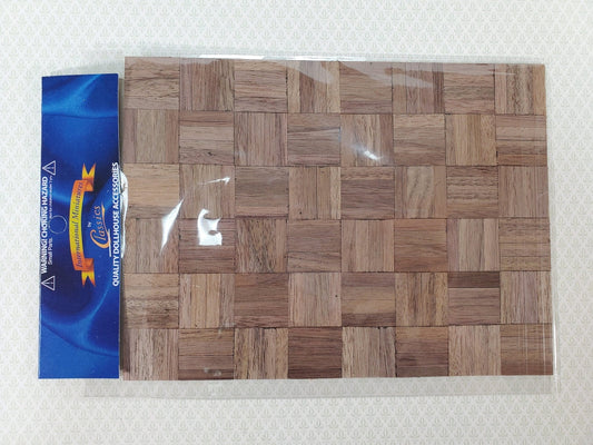 Dollhouse Parquet Real Wood Flooring by Handley House 1:12 Scale Miniature 8" x 6" - Miniature Crush