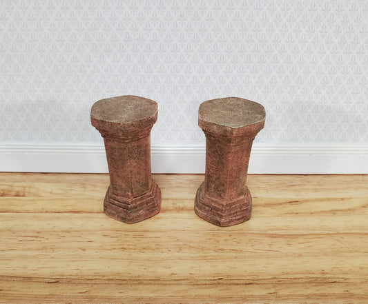 Dollhouse Pedestal x2 for Plants Ferns Decoration Aged 1:12 Scale Miniature Garden A4001GA - Miniature Crush