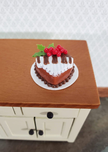 Dollhouse Piano Cake Chocolate Heart Shaped 1:12 Scale Miniature Dessert Food - Miniature Crush