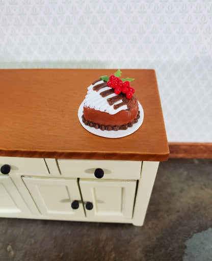 Dollhouse Piano Cake Chocolate Heart Shaped 1:12 Scale Miniature Dessert Food - Miniature Crush