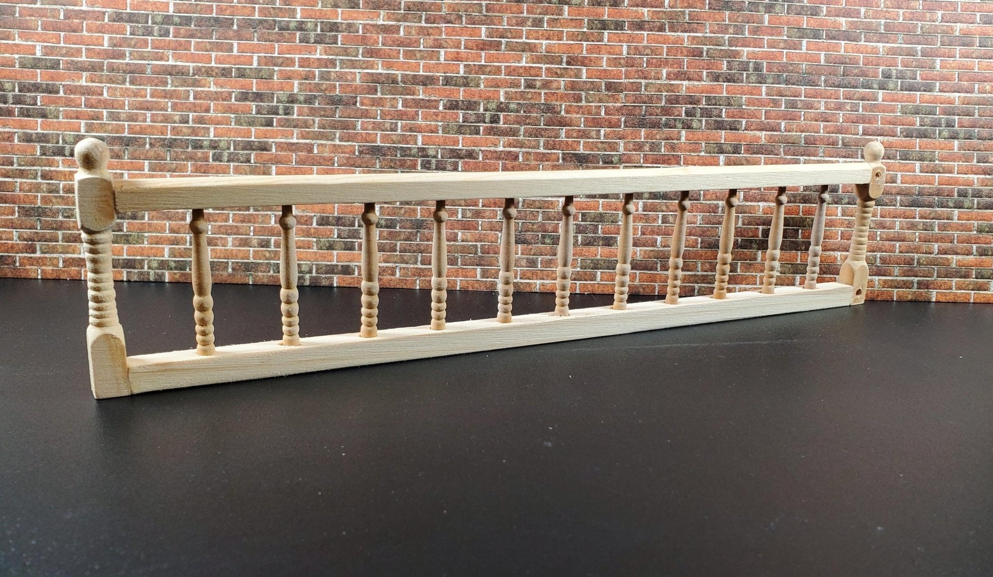 Dollhouse Porch Deck Railing Unpainted or White 1:12 Scale Miniature Assembled - Miniature Crush