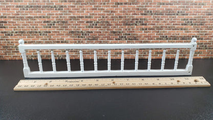 Dollhouse Porch Deck Railing Unpainted or White 1:12 Scale Miniature Assembled - Miniature Crush