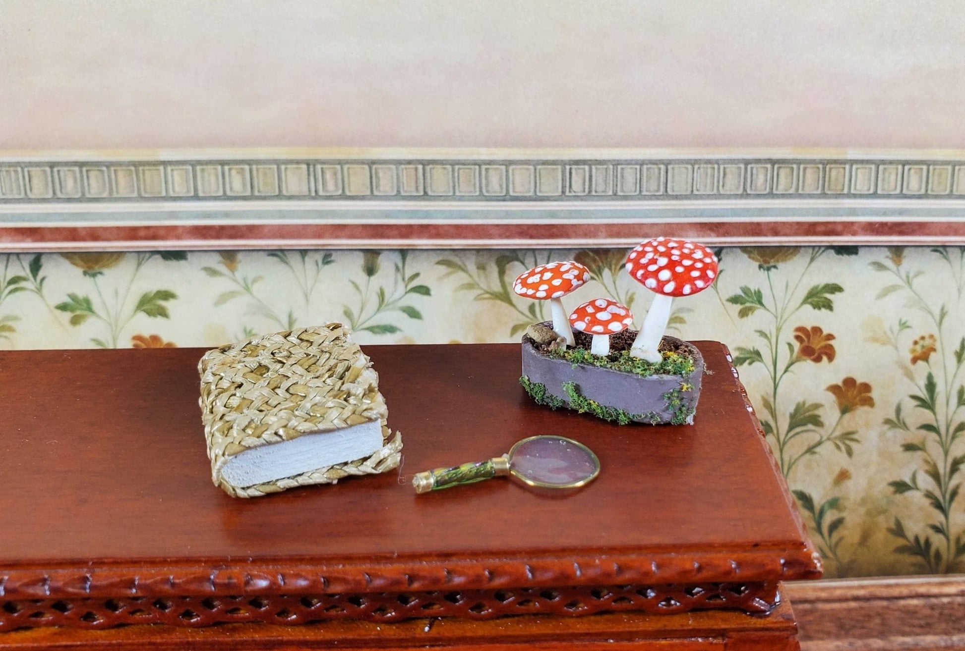 Dollhouse Potted Mushrooms Toad Stools Handmade 1:12 Scale Miniature Garden - Miniature Crush