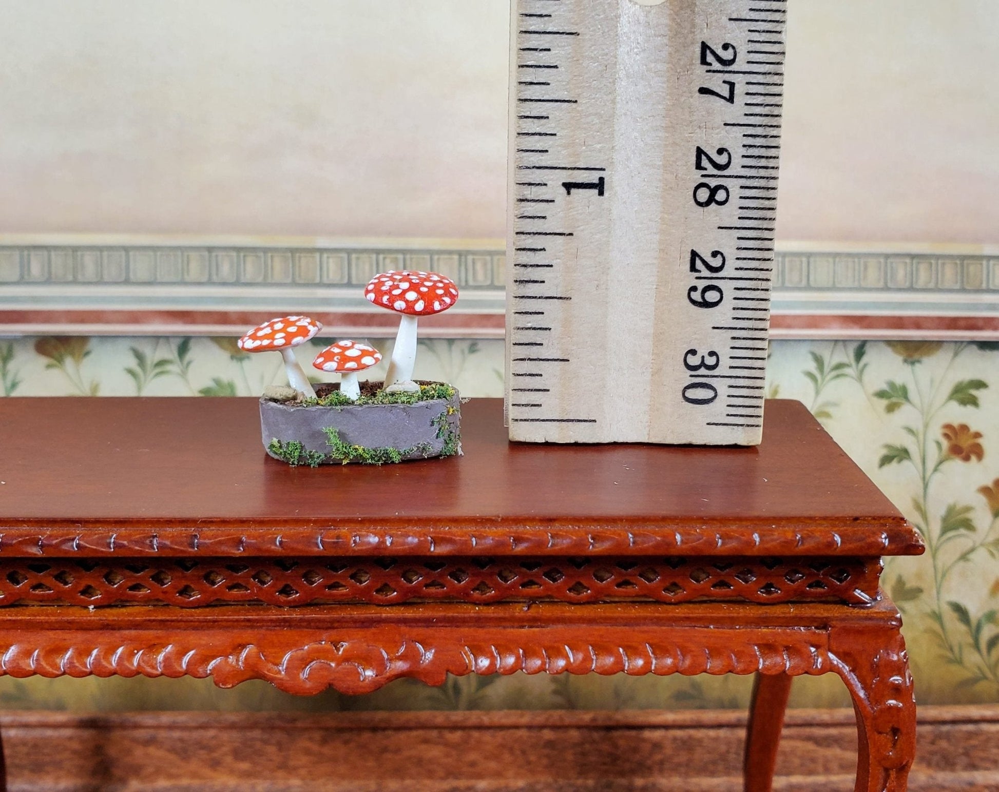Dollhouse Potted Mushrooms Toad Stools Handmade 1:12 Scale Miniature Garden - Miniature Crush