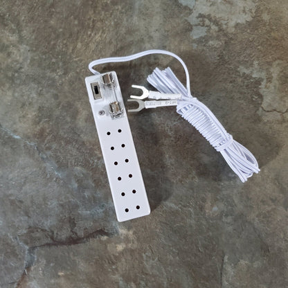 Dollhouse Power Strip with Fuse & On/Off Switch 6 Plugs 1:12 Scale Miniature - Miniature Crush
