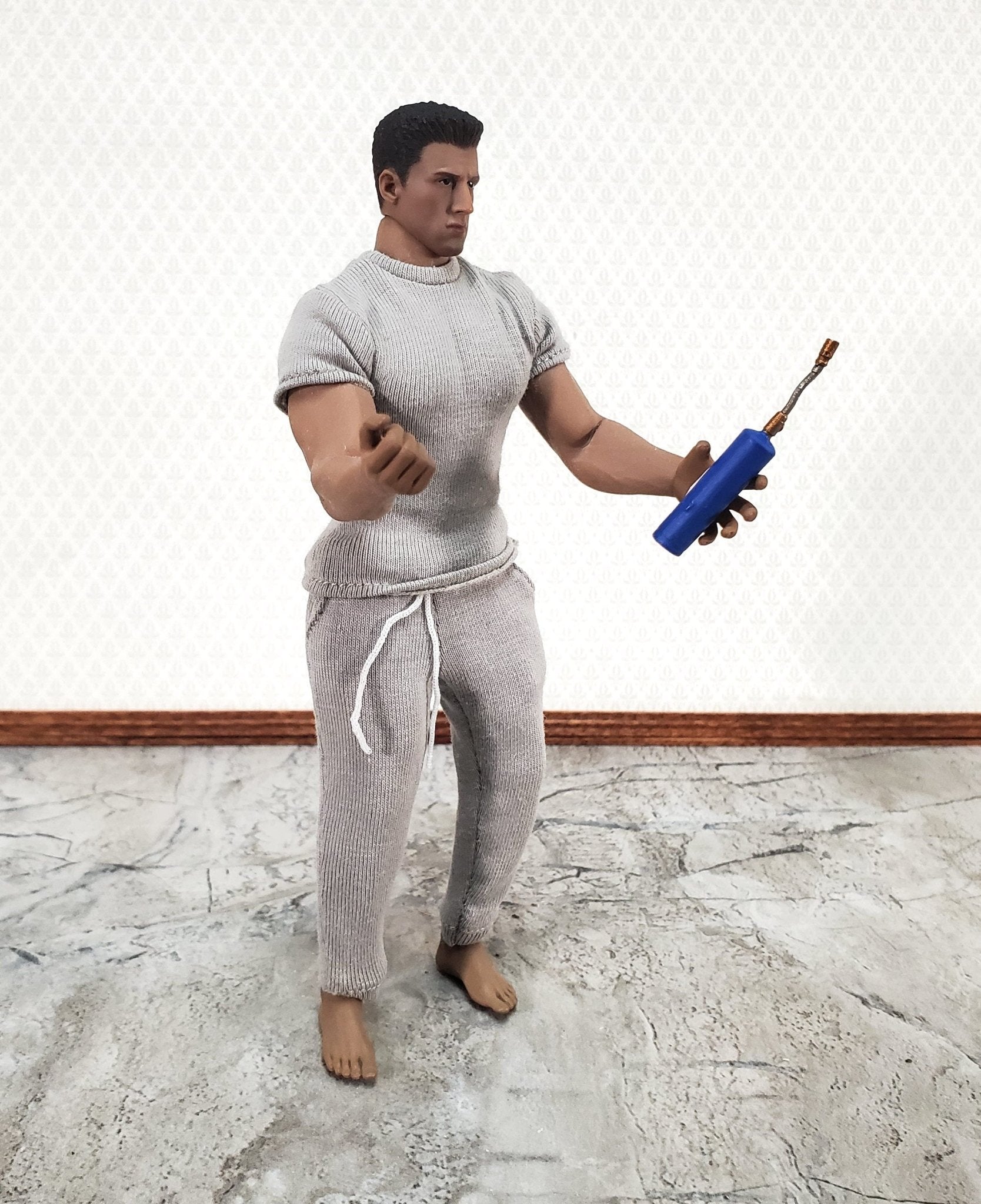 Dollhouse Propane Blowtorch Tool Sir Thomas Thumb Metal 1:12 Scale Miniature - Miniature Crush