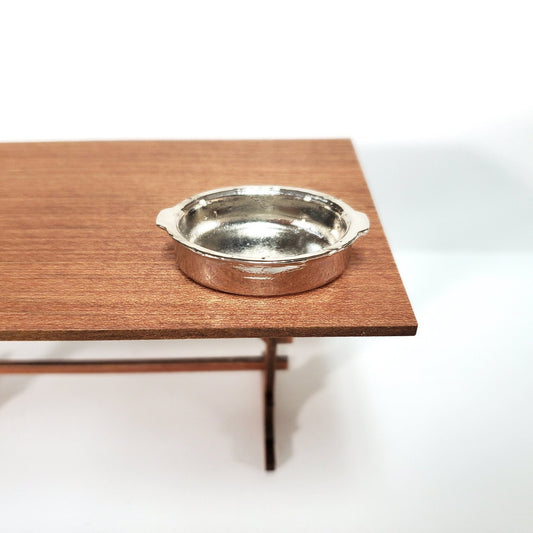 Dollhouse Roasting Pan "Stainless Steel" Baking Dish 1:12 Scale Miniature by Falcon - Miniature Crush