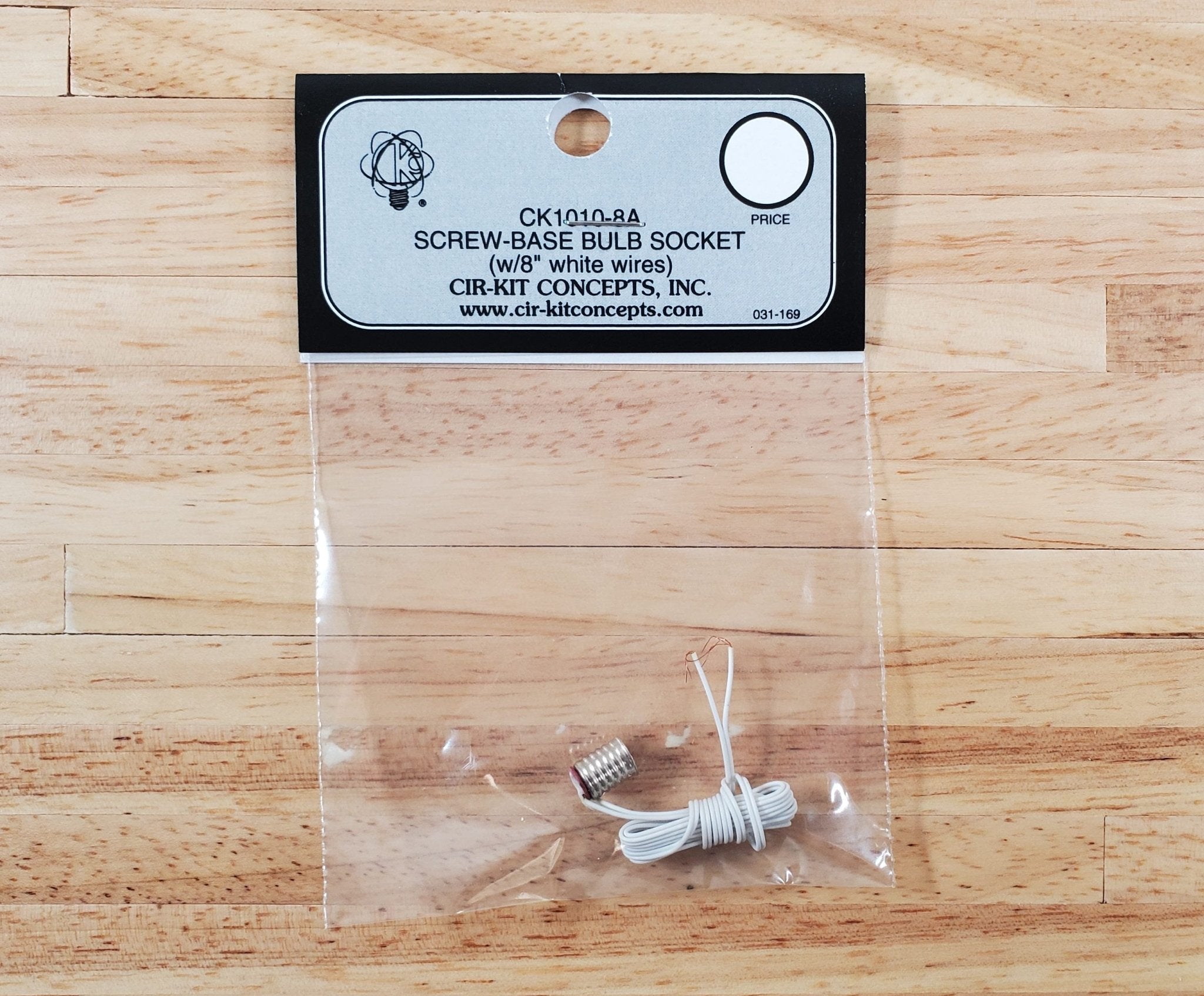 Dollhouse Screw Base Bulb Socket with Lead Wire 1:12 Scale White 8 ...