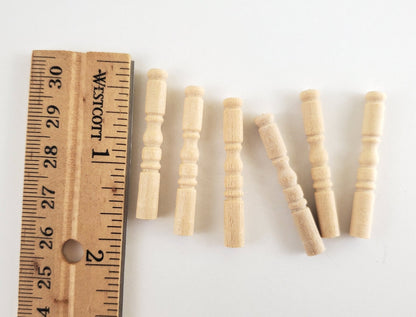 Dollhouse Short Table or Furniture Legs 6 Pieces 1 1/2" tall Houseworks 12018 - Miniature Crush