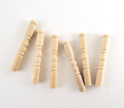 Dollhouse Short Table or Furniture Legs 6 Pieces 1 1/2" tall Houseworks 12018 - Miniature Crush
