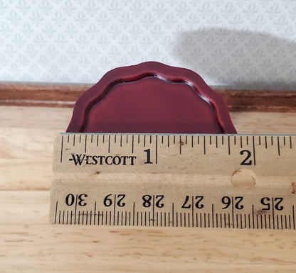 Dollhouse Side Table Pie Crust Style Mahogany Finish 1:12 Scale Wood Furniture - Miniature Crush
