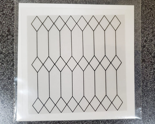 Dollhouse Simulated Diamond Window Panes Insert Tudor Gothic 1:12 Scale Miniature - Miniature Crush