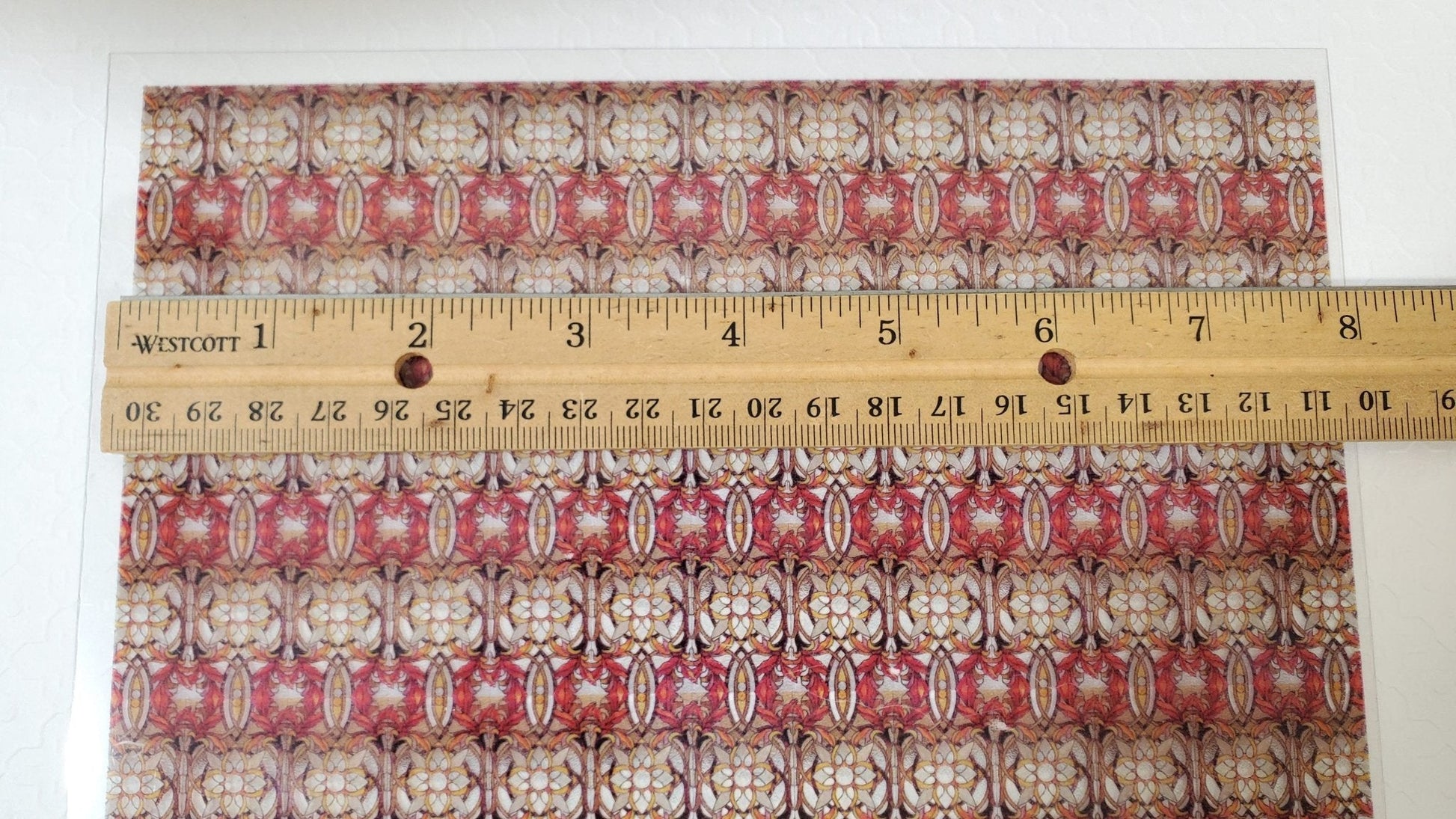 Dollhouse Simulated Stained Glass Insert Cut to Size Reds for Windows or Doors 1:12 Scale - Miniature Crush