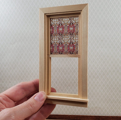 Dollhouse Simulated Stained Glass Insert Cut to Size Reds for Windows or Doors 1:12 Scale - Miniature Crush