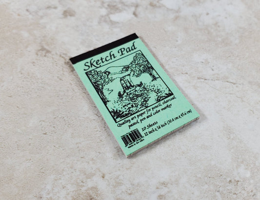 Dollhouse Sketch Pad Notebook Tiny 1:12 Scale Miniatures Handmade - Miniature Crush