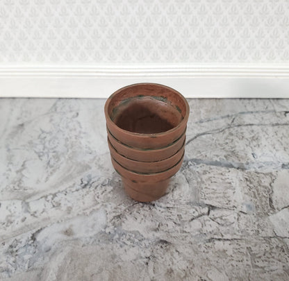 Dollhouse Stacked Garden Pots Aged Finish 1:12 Scale Falcon Miniatures A4317L - Miniature Crush