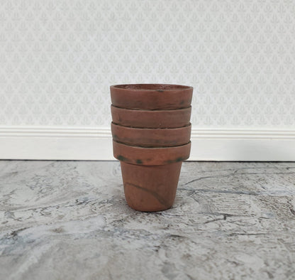 Dollhouse Stacked Garden Pots Aged Finish 1:12 Scale Falcon Miniatures A4317L - Miniature Crush