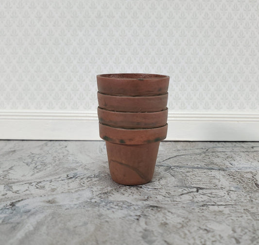 Dollhouse Stacked Garden Pots Aged Finish 1:12 Scale Falcon Miniatures A4317L - Miniature Crush