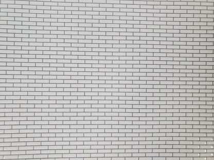 Dollhouse Subway Tile Metro Wall Tile Small White Embossed Glossy Paper World & Model - Miniature Crush