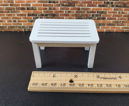 Dollhouse Table Outdoor Garden Porch Patio White 1:12 Scale Miniature Furniture - Miniature Crush