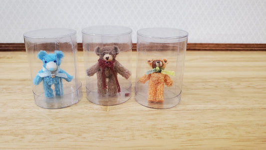 Dollhouse Teddy Bears Set of 3 Stuffed Animal Toys 1:12 Scale Miniatures - Miniature Crush