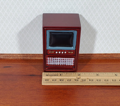 Dollhouse Television Console TV Set Retro 1970s Style 1:12 Scale Miniature Accessory Resin - Miniature Crush