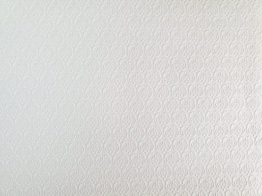 Dollhouse Textured Wallpaper Embossed 3 Pieces White/Beige 17 "x 12" 1:12 Scale - Miniature Crush