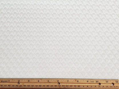 Dollhouse Textured Wallpaper Embossed 3 Pieces White/Beige Art Deco 17 "x 12" 1:12 Scale - Miniature Crush