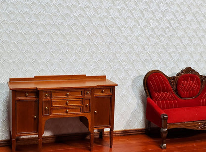 Dollhouse Textured Wallpaper Embossed 3 Pieces White/Beige Art Deco 17 "x 12" 1:12 Scale - Miniature Crush
