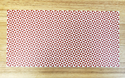 Dollhouse Tile Floor Sheet Red & White Geometric 1:12 Scale Miniature by World Model - Miniature Crush