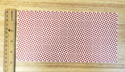 Dollhouse Tile Floor Sheet Red & White Geometric 1:12 Scale Miniature by World Model - Miniature Crush