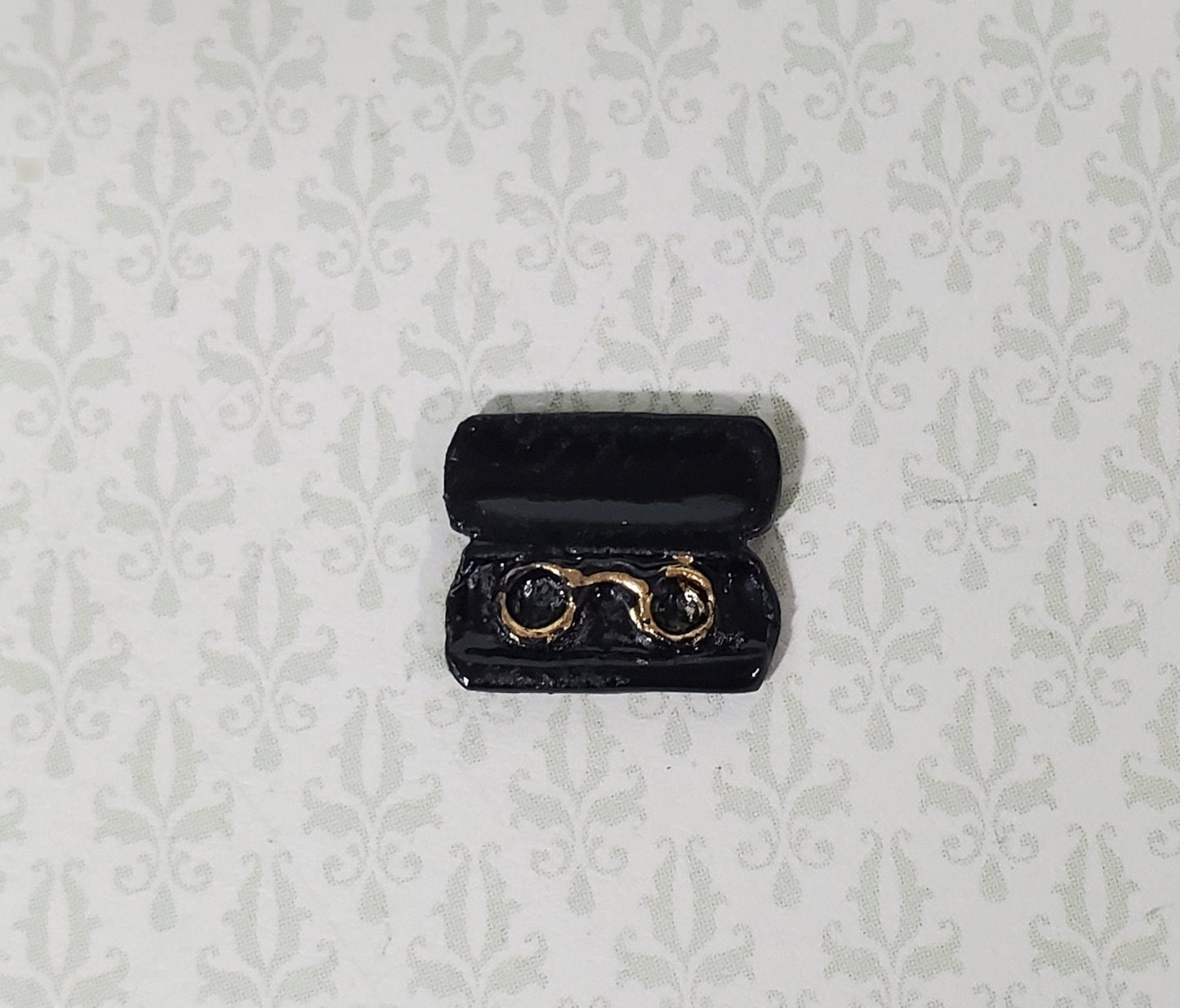 Dollhouse Tiny Glasses in Case Prince-nez Style 1:12 Scale Miniature Accessory - Miniature Crush