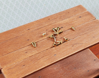 Dollhouse Tiny Gold Plated Brass Knobs Drawer Pulls Set of 16 Houseworks #12005 - Miniature Crush
