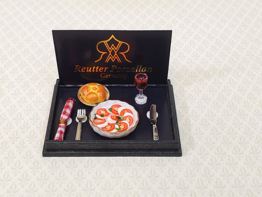 Dollhouse Tomato Mozzarella Salad Reutter Porcelain 1:12 Scale Miniatures - Miniature Crush